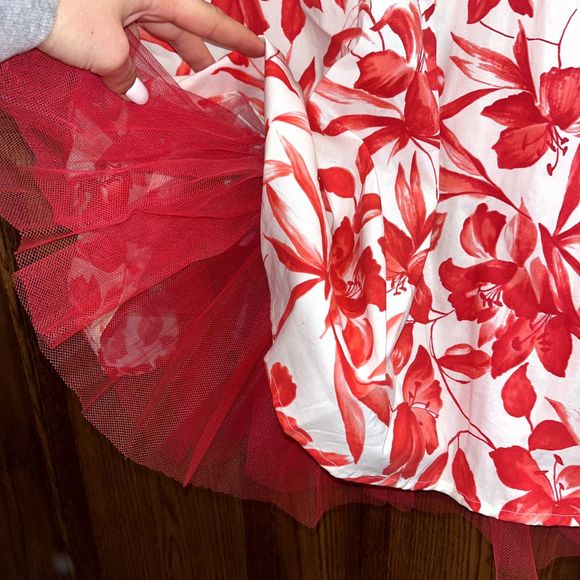 Ruby Rox Vintage Women's 5 Red A line Hawaiian Beachy Coastal Swing Dress - Picture 4 of 5